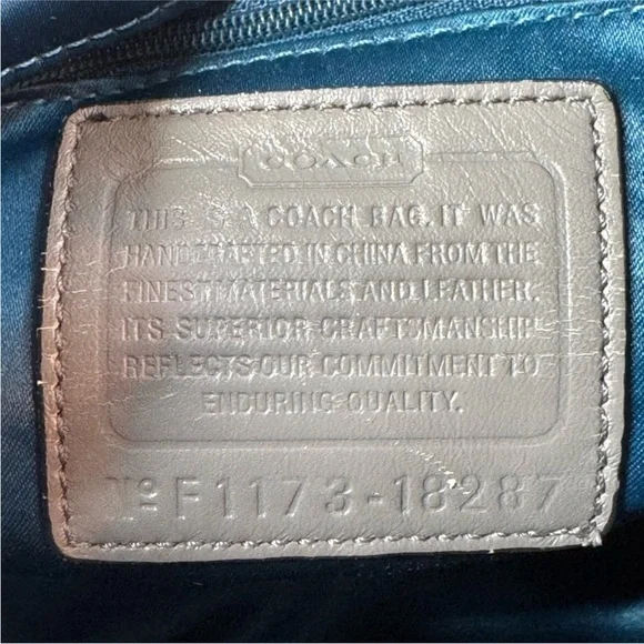 Coach Kristin Spectator Smooth Leather Snake Embossed Hobo Shoulder Bag